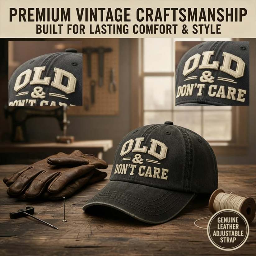🧢2026 Hot Sale 49% OFF 🔥Vintage-Inspired Distressed"OLD & DON’T CARE"Cap