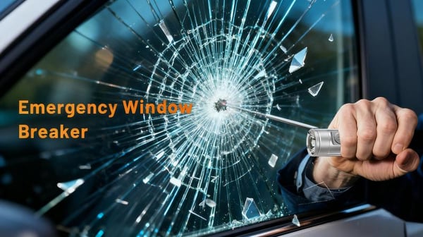 🔦Pocket Rechargeable EDC Flashlight: Mini Keychain Light with Fire Starter & Window Breaker - Silver（Lights only）