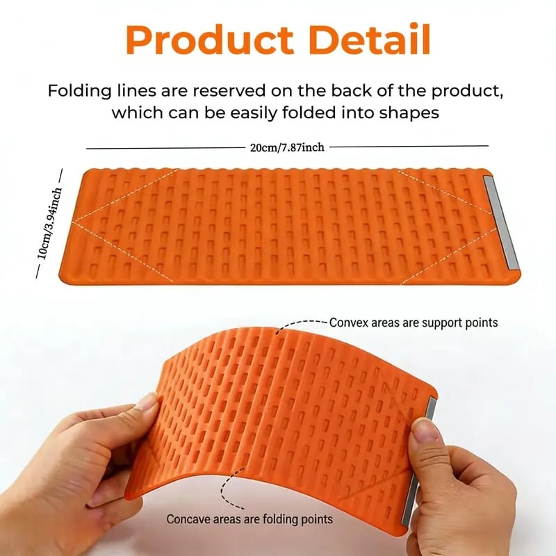 2026 Portable Foldable Silicone Phone Holder, Bendable Freely into Any Shape, Multi-Angle Adjustable Stand for Mobile Phone - Orange