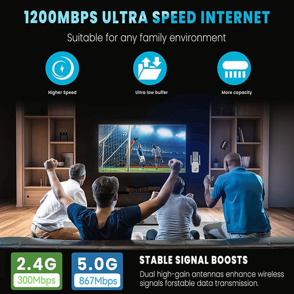 1200Mbps Ultra-Speed WiFi Repeater