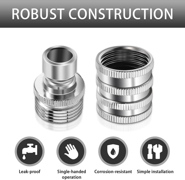 ✨💧Stainless Steel Garden Hose Quick Connect Fittings Set