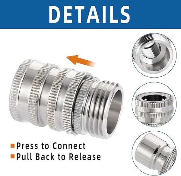 ✨💧Stainless Steel Garden Hose Quick Connect Fittings Set