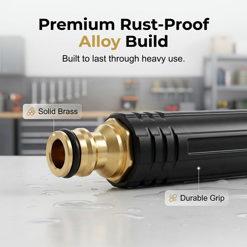 🥳2026 HOT SALE🔫🧼 50% OFF! Turbo Power Water Nozzle – Concentrated jet for tough grime, gentle fan for flowers. Brass connector, leak‑free. Wash at home, save big on car washes. 🚗💨