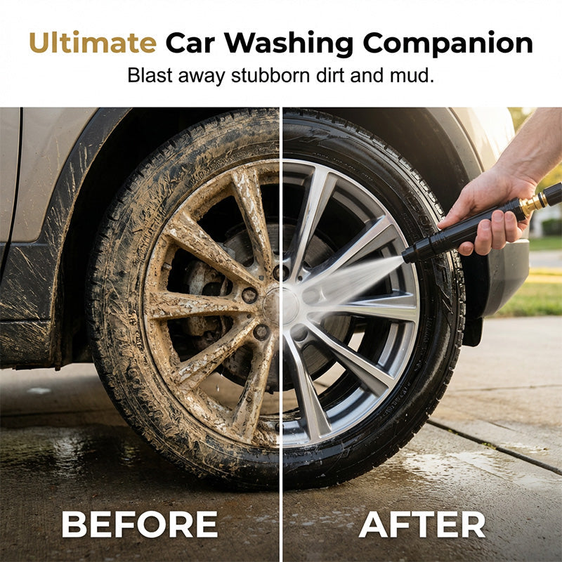🥳2026 HOT SALE🔫🧼 50% OFF! Turbo Power Water Nozzle – Concentrated jet for tough grime, gentle fan for flowers. Brass connector, leak‑free. Wash at home, save big on car washes. 🚗💨