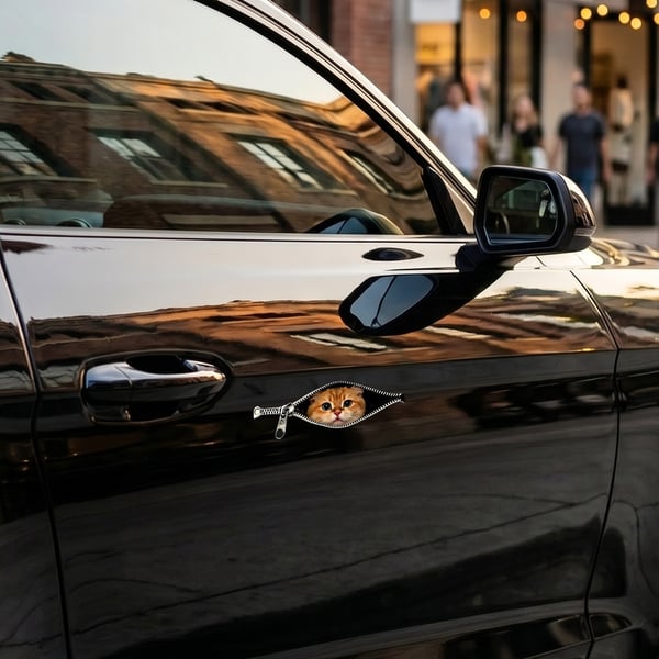 😺🚗 peek-a-boo cat car sticker