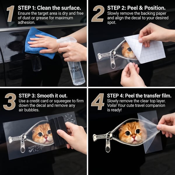 😺🚗 peek-a-boo cat car sticker