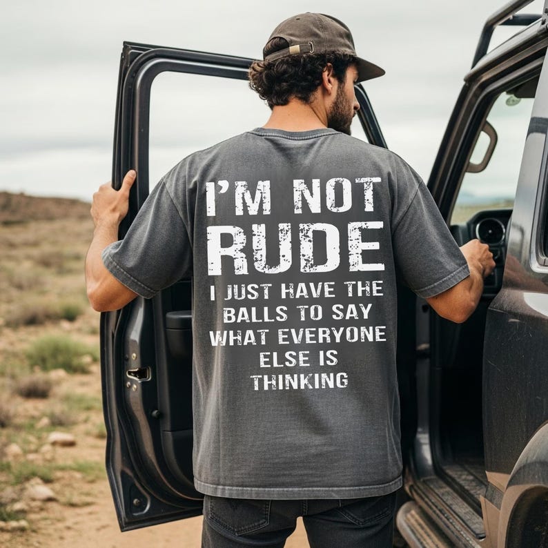  I Am Not Rude Printed Men’s T-shirt