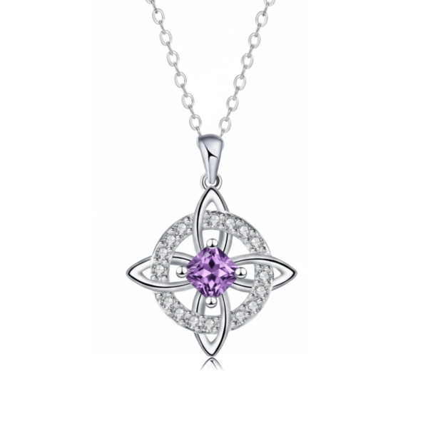 Mystical Birthstone Witches Knot Necklace – Natural Crystal🔮💞Protect Your Loved Ones