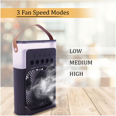 Portable Mist Fan With Air Cooling Effect & Colorful Lights