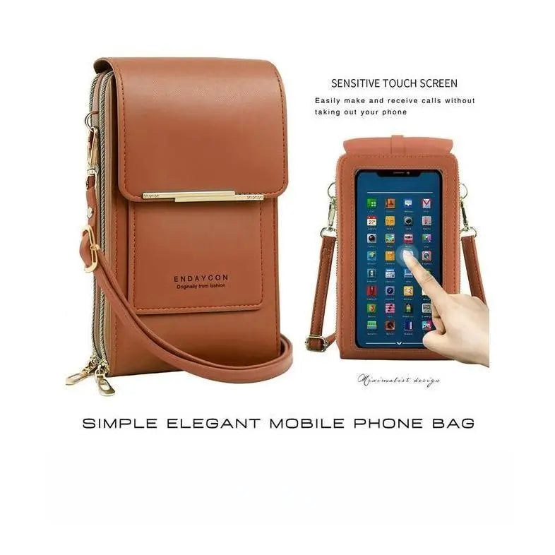 2026 Trendy Minimalist Elegant Women's Touchscreen Crossbody Phone Wallet - Multi-Card Slots & Coin Pouch | Adjustable Strap Water-Resistant | Shopping/Travel Multiple Colors Must-Have