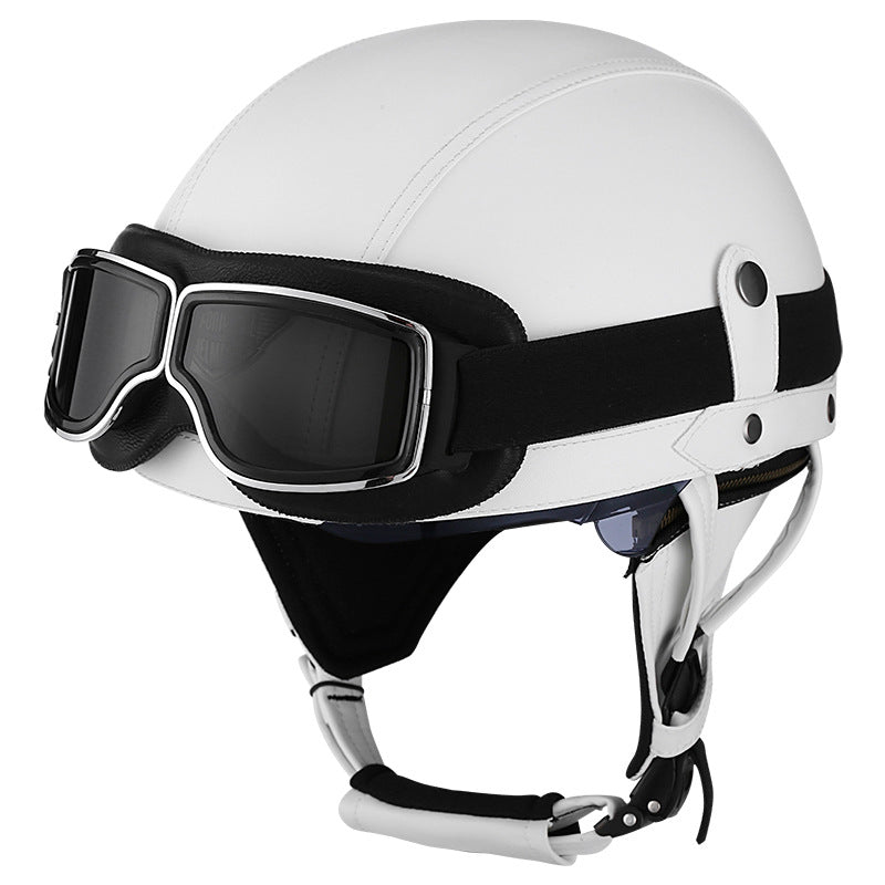 Retro German Motorcycle Half Helmet DOT Certified - I06