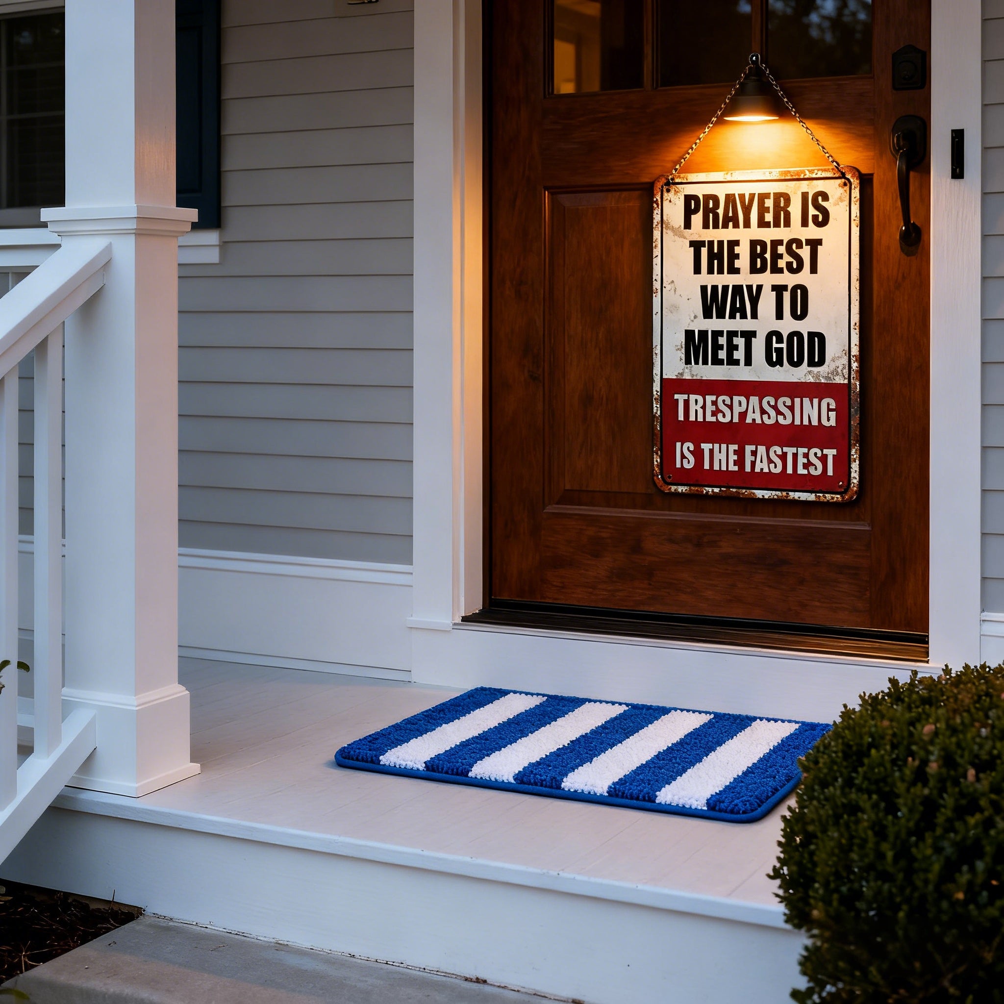 🏆Last Day Promo:49% OFF 🎖️Retro Iron Prayer & Trespassing Wall Plaque