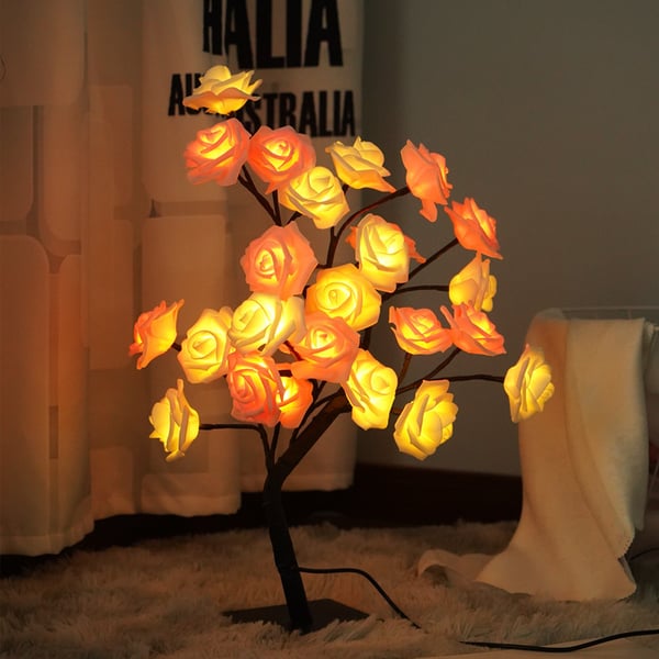 📢📢49% OFF!!⏰🌹Rose Flower Design Tree Night Light🌟