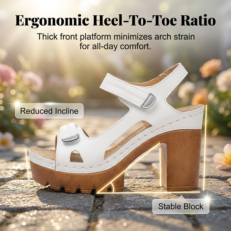 👡 FLASH SALE: 50% OFF! 🏖️ Women's Platform One-Strap Sandals – Adjustable Velcro, Cushioned Insole & Anti-Slip Grip ✨