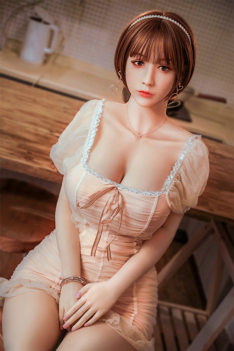 Super Love Doll | US In Stock 158cm Big Breast Brown Red Eyes Golden Hair Natural Skin Sex Doll - SuperLoveDoll