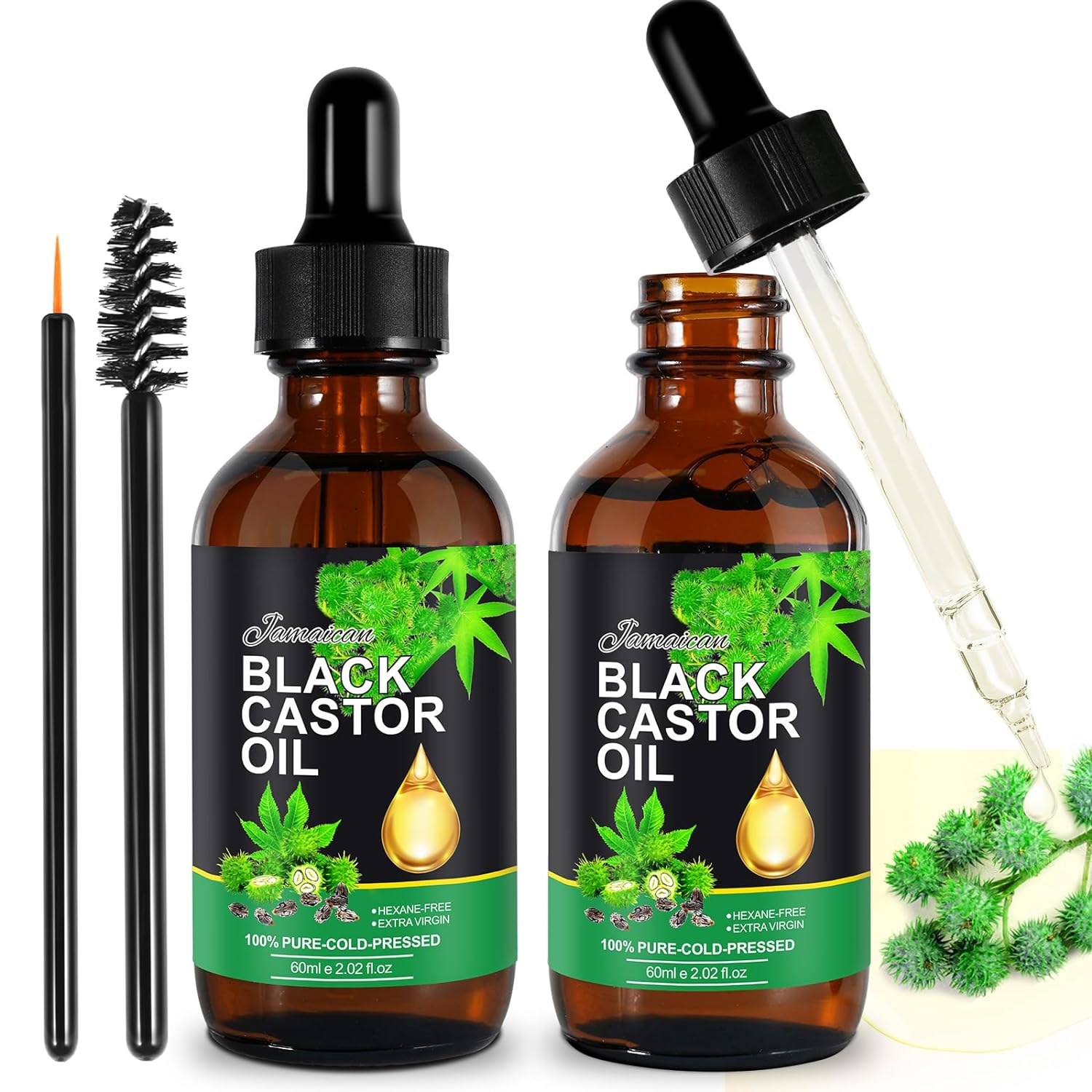 Jamaican Black Castor Oil, skin care and hair care essential oil to moisturize the skin and reduce wrinkles Hair Nutrition
