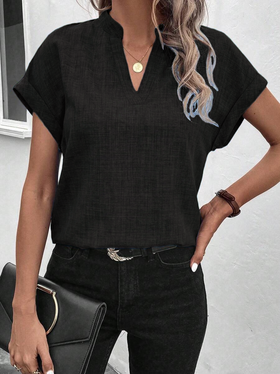 Women's Summer V-neck Casual Short-sleeved Basic Tops(BUY 3 FREE SHIPPING)