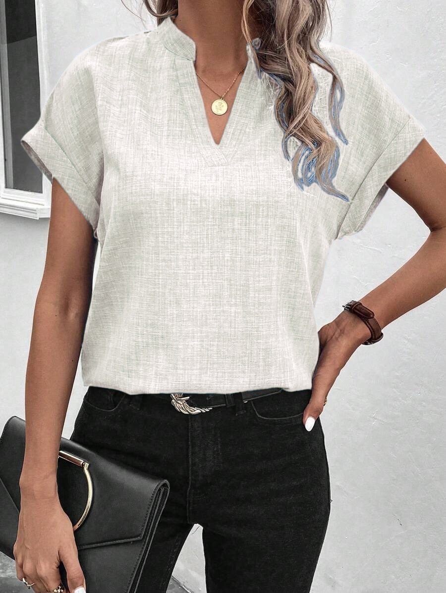 Women's Summer V-neck Casual Short-sleeved Basic Tops(BUY 3 FREE SHIPPING)