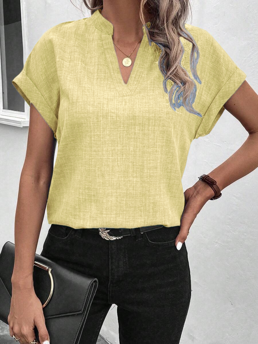 Women's Summer V-neck Casual Short-sleeved Basic Tops(BUY 3 FREE SHIPPING)