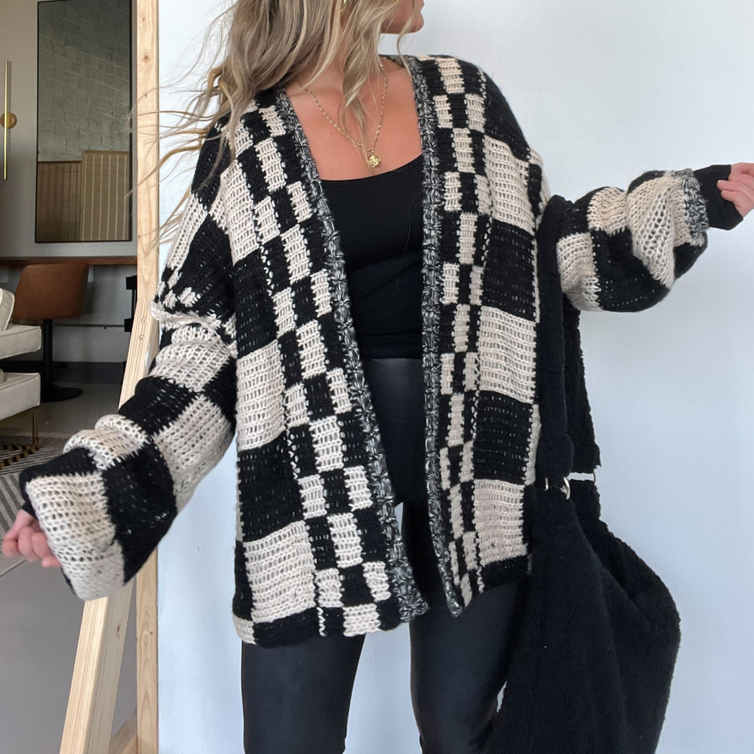 Early Christmas Hot Sale 80% OFF ⏰Checkered  Oversized Cardigan (Buy 2 Free Shipping)