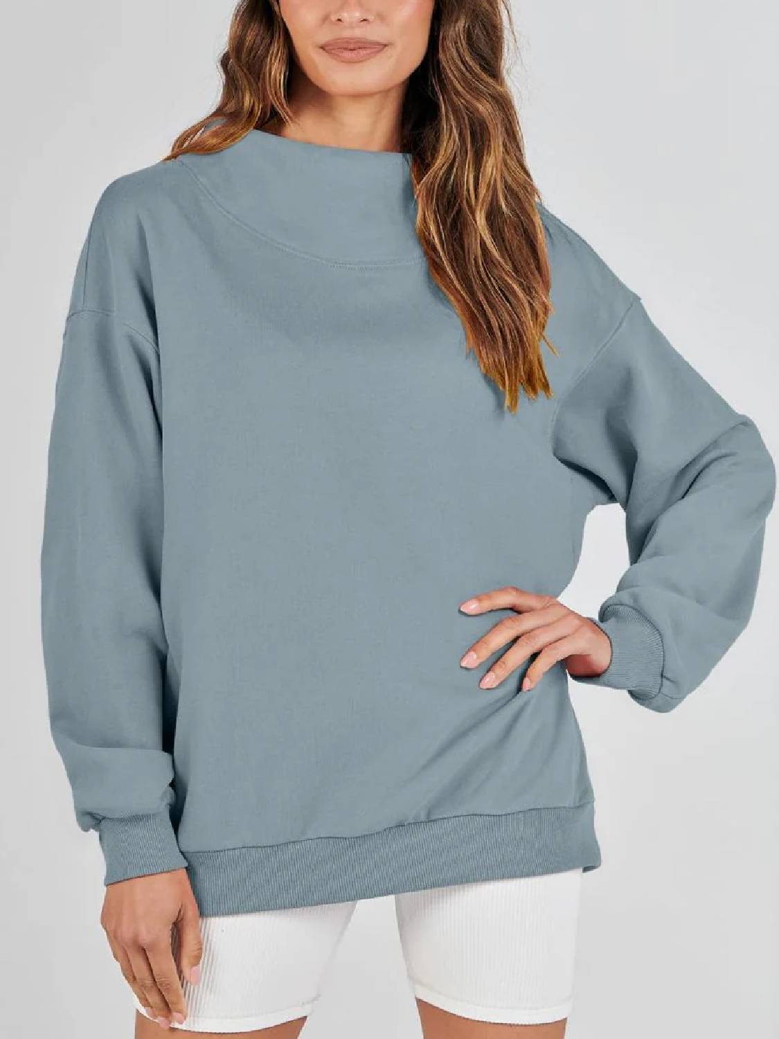 ⏰Hot Sale-Women's Half Turtleneck Fleece Casual Sweatshirt(BUY 2 Free Shipping)