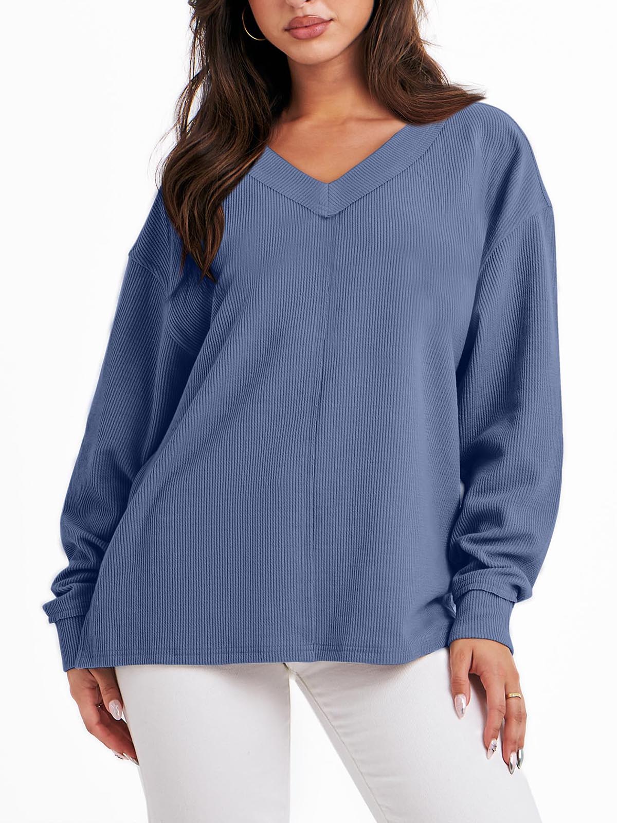 Women's Oversized Long Sleeve Sweatshirt (Buy 2 Free Shipping)