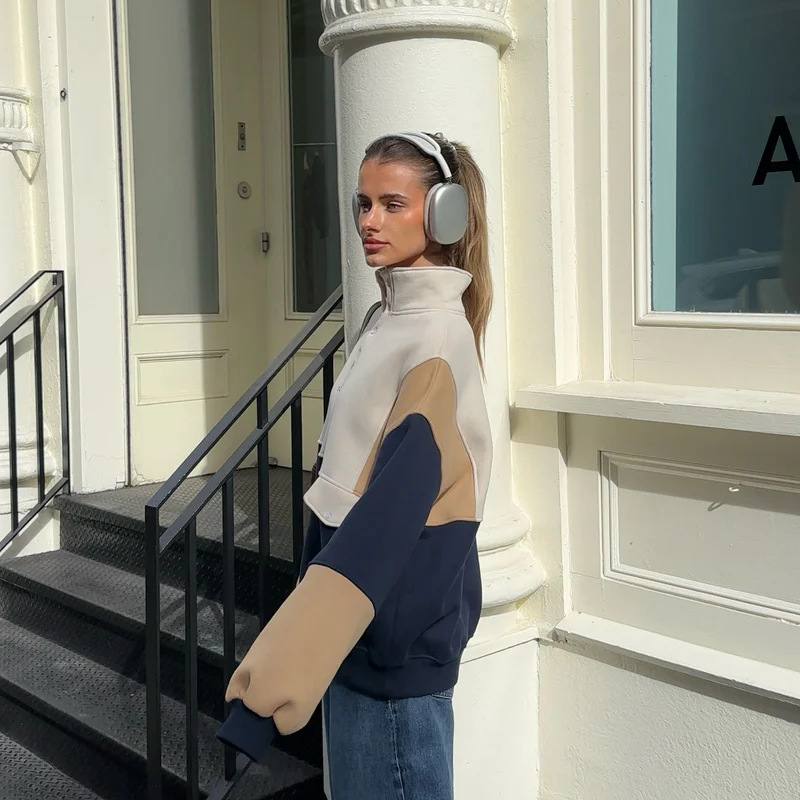 Women's 90s Retro Long Sleeve Contrast Sweatshirt(Buy 2 Free Shipping)