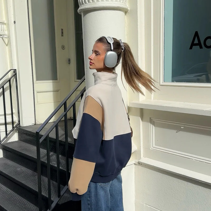 Women's 90s Retro Long Sleeve Contrast Sweatshirt(Buy 2 Free Shipping)