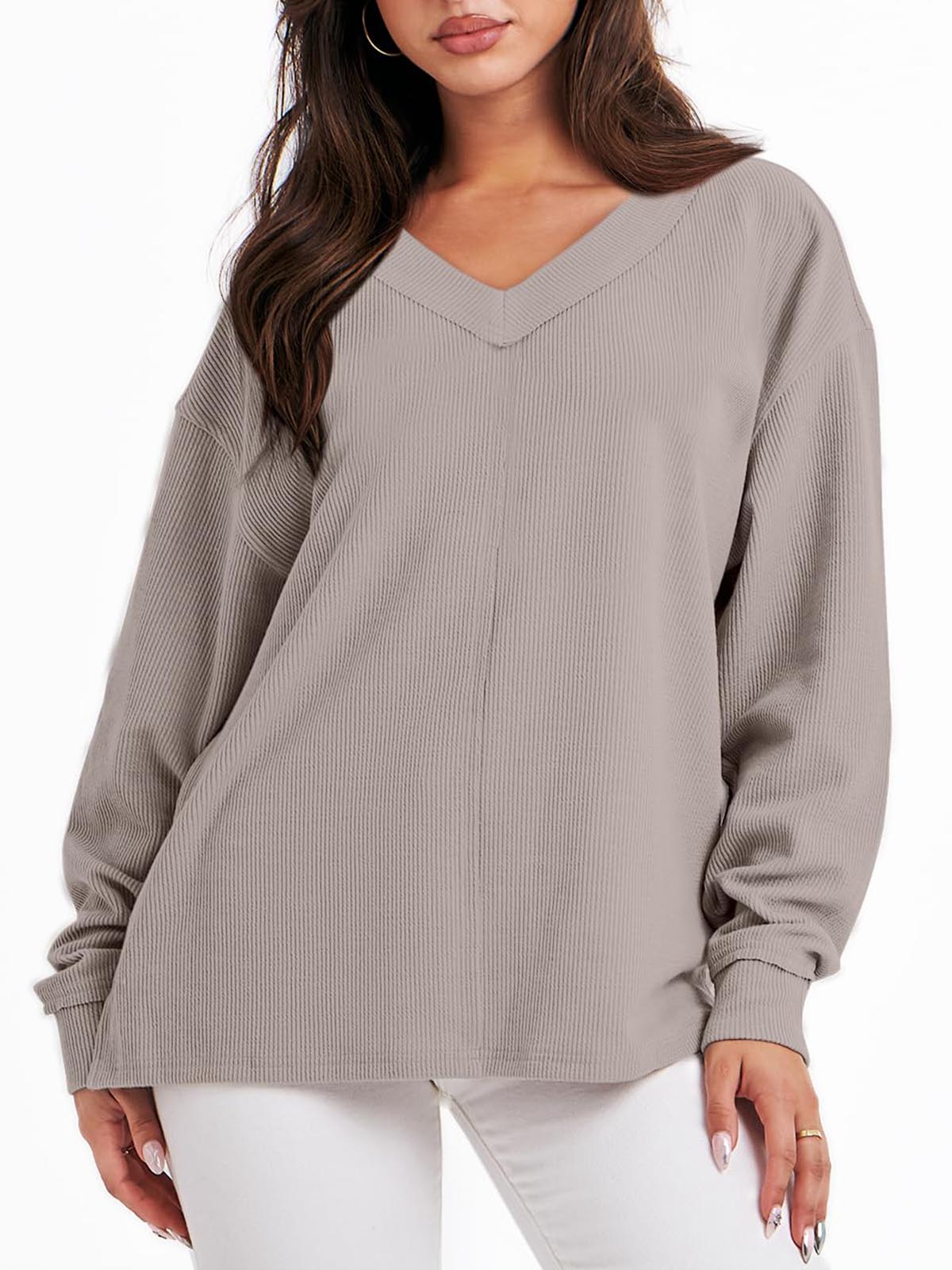 Women's Oversized Long Sleeve Sweatshirt (Buy 2 Free Shipping)
