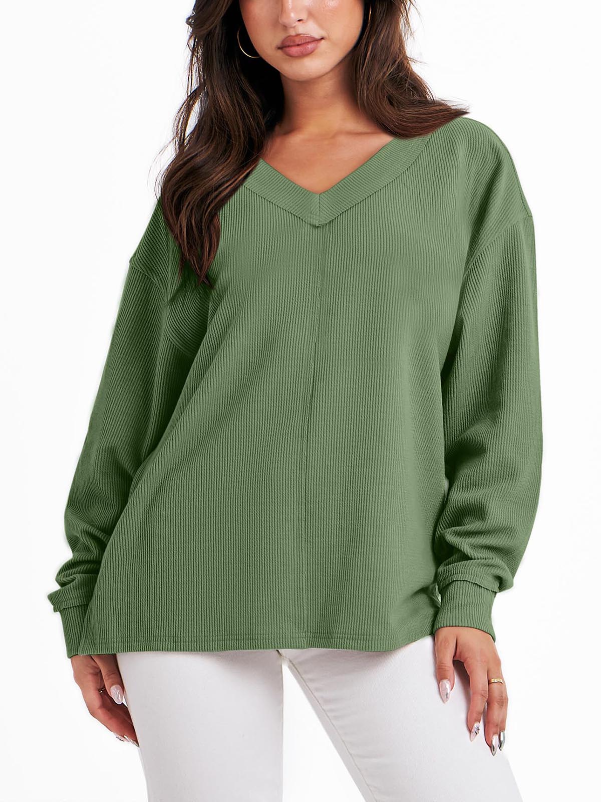 Women's Oversized Long Sleeve Sweatshirt (Buy 2 Free Shipping)