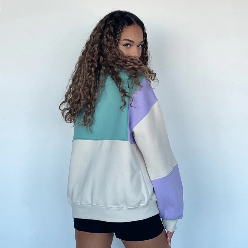 Women's 90s Retro Long Sleeve Contrast Sweatshirt(Buy 2 Free Shipping)