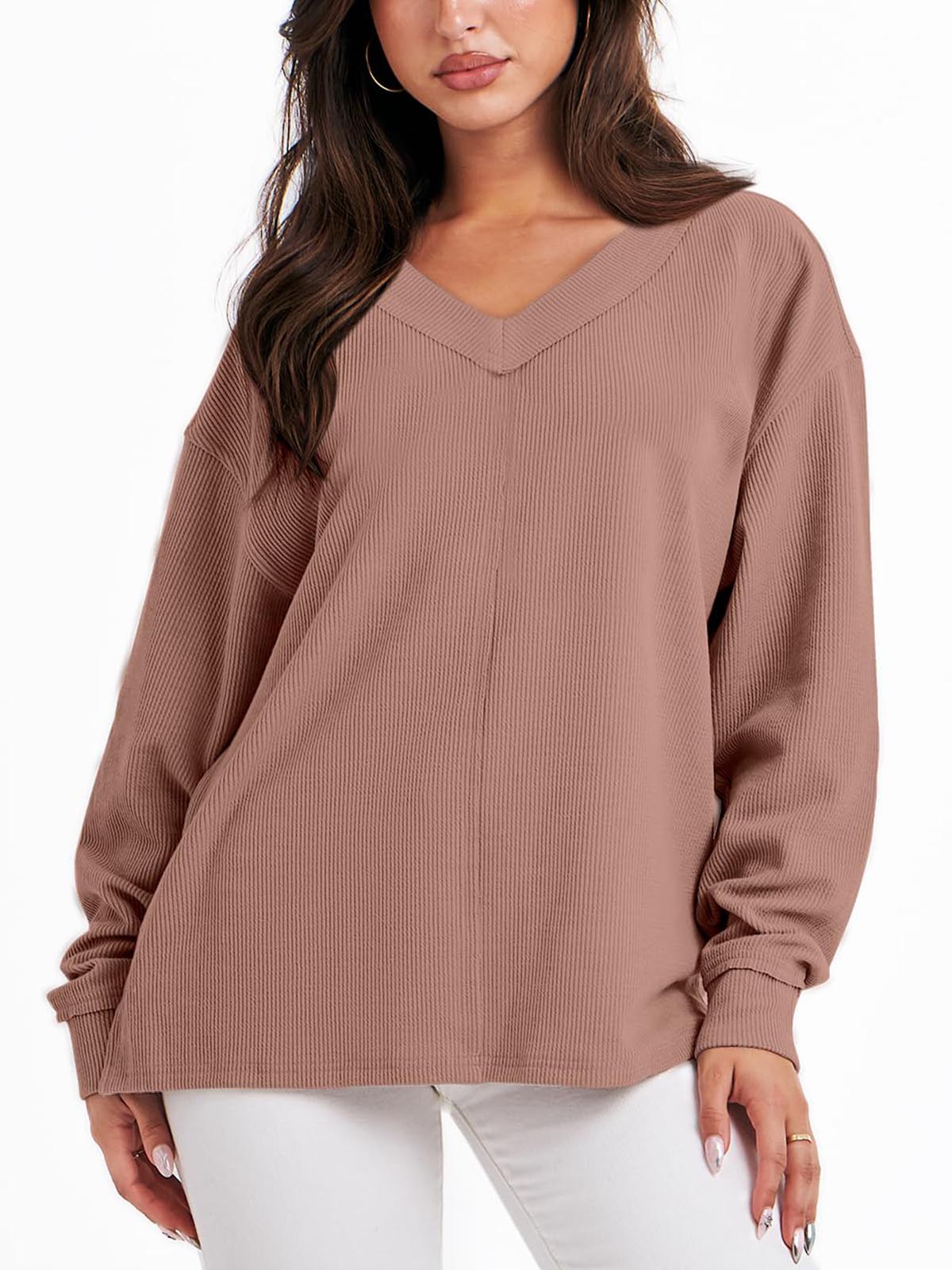 Women's Oversized Long Sleeve Sweatshirt (Buy 2 Free Shipping)
