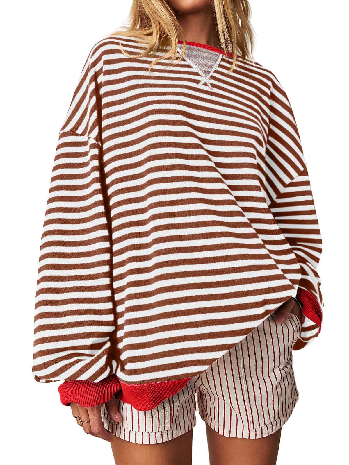 Women's Striped Oversized Sweatshirt (Buy 2 Free Shipping)