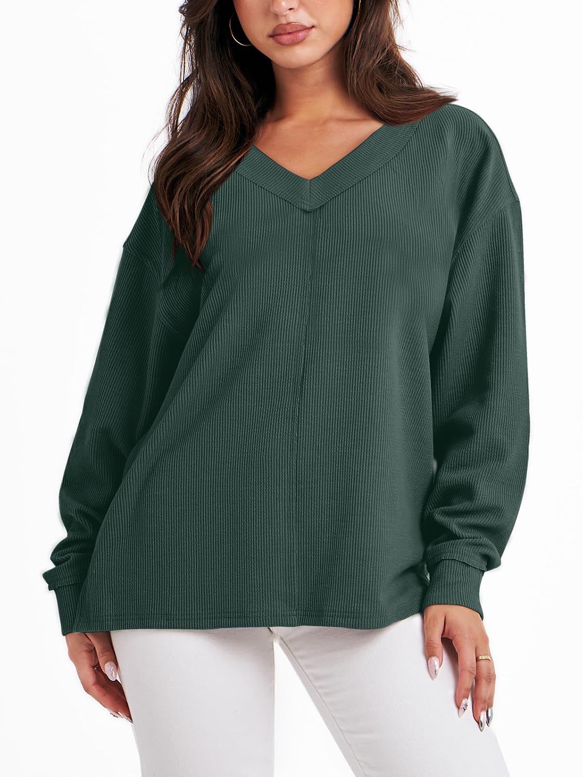 Women's Oversized Long Sleeve Sweatshirt (Buy 2 Free Shipping)