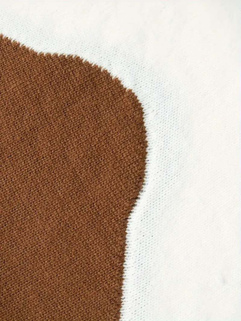 Cozy Color Block Knit Hoodie with Drawstring Details (Final Days: Big Savings!!!)