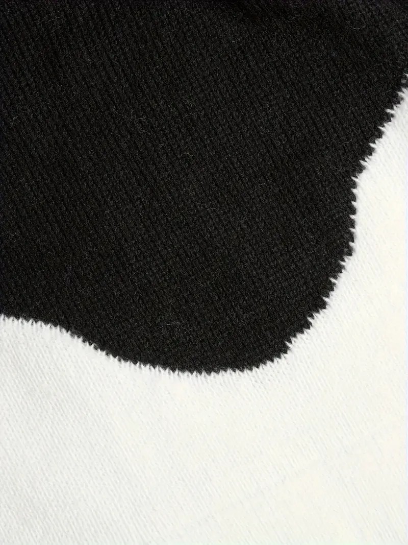 Cozy Color Block Knit Hoodie with Drawstring Details (Final Days: Big Savings!!!)