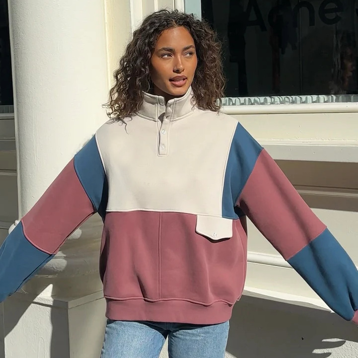 Women's 90s Retro Long Sleeve Contrast Sweatshirt(Buy 2 Free Shipping)