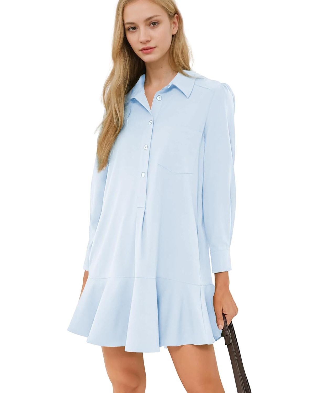 Chambray Callahan Ruffle Flowy Casual Dress (⏰40% OFF TODAY)