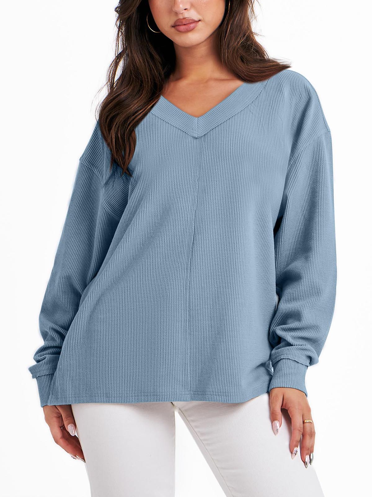 Women's Oversized Long Sleeve Sweatshirt (Buy 2 Free Shipping)