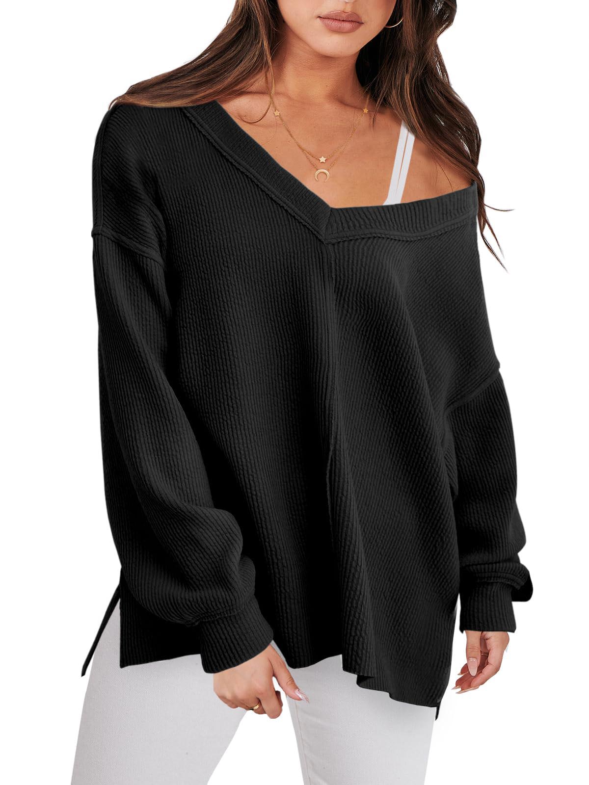 Women's Oversized Long Sleeve Sweatshirt (Buy 2 Free Shipping)