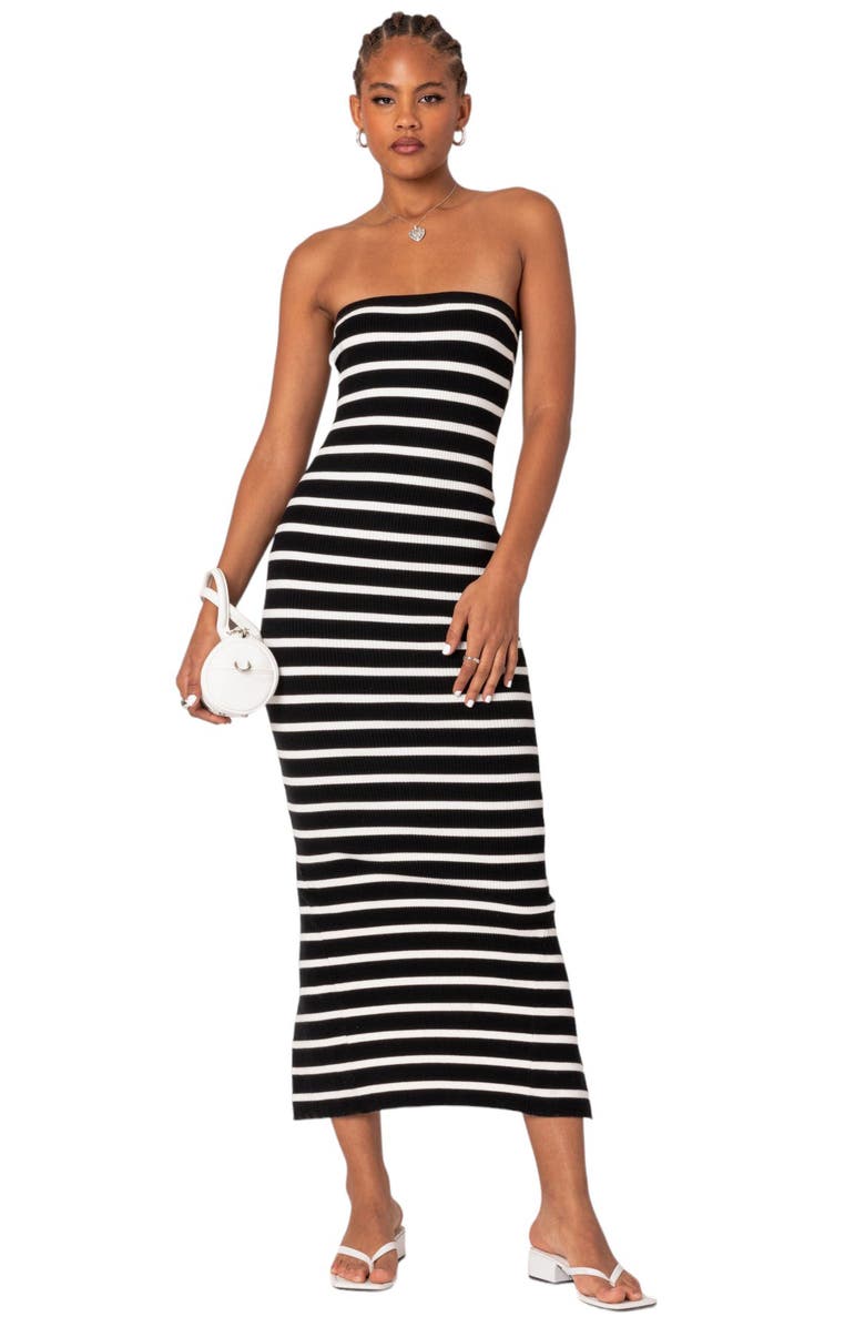 Stripe Strapless Maxi Dress(Buy 2 Free Shipping)