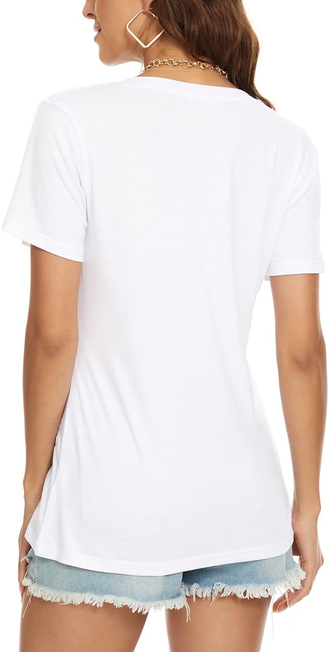 Womens Tops Casual Basic T Shirt (BUY 2 FREE SHIPPING)