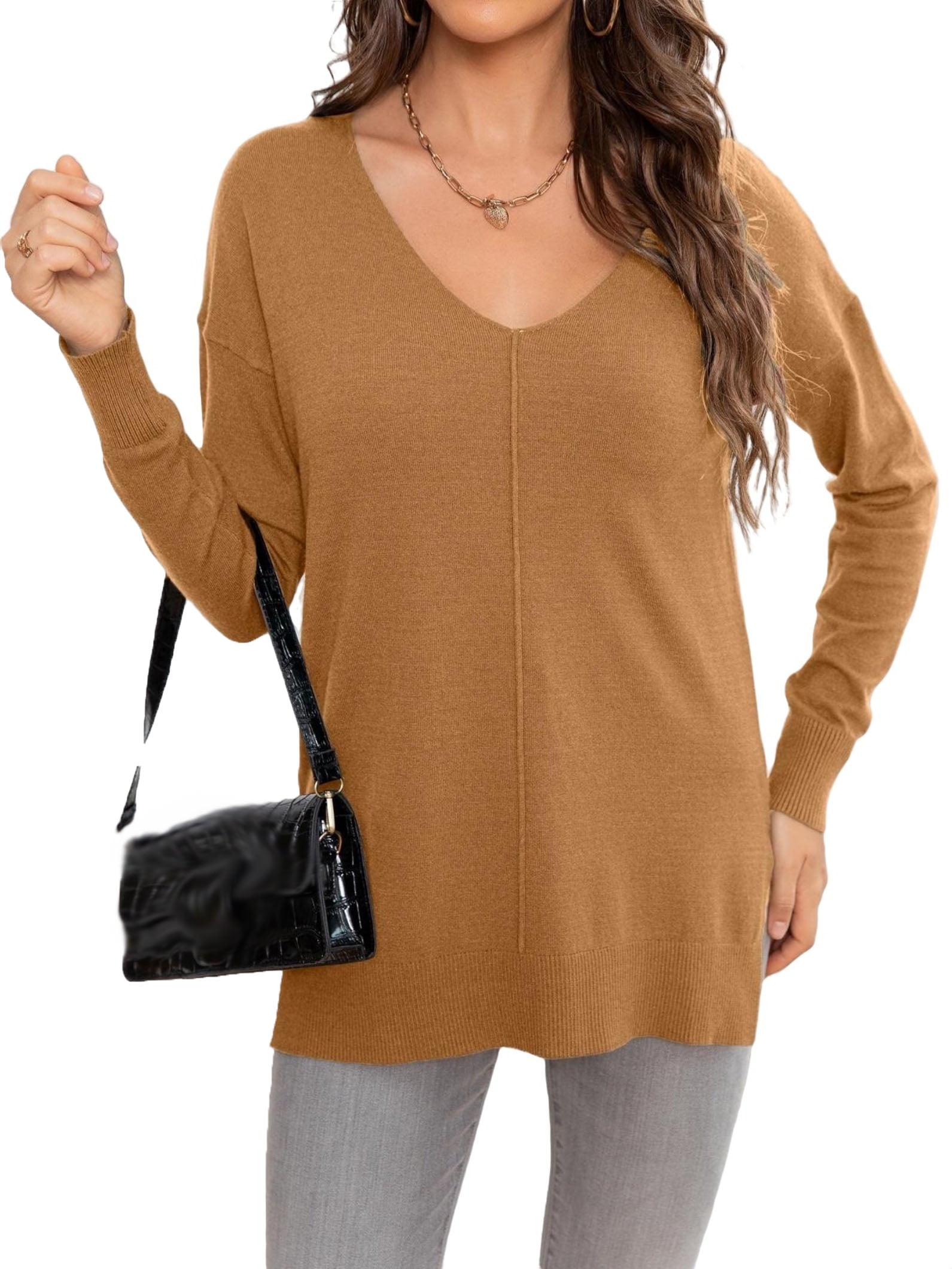 ✨Women's Casual Solid V Neck Pullover(Buy 2 Free Shipping)