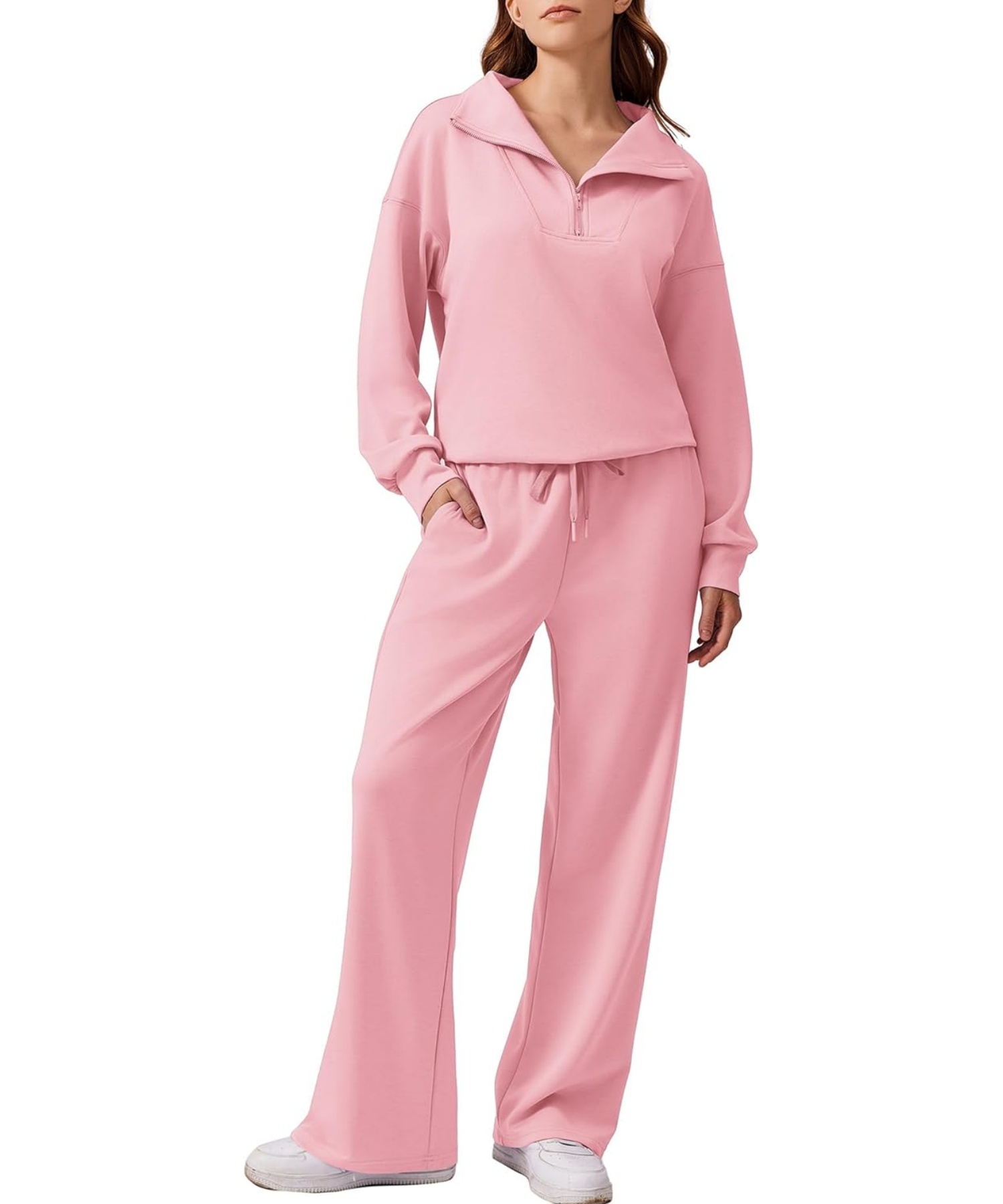 Oversized Sweatshirt Wide Leg Pants Two Piece Set (Buy 2 Free Shipping)