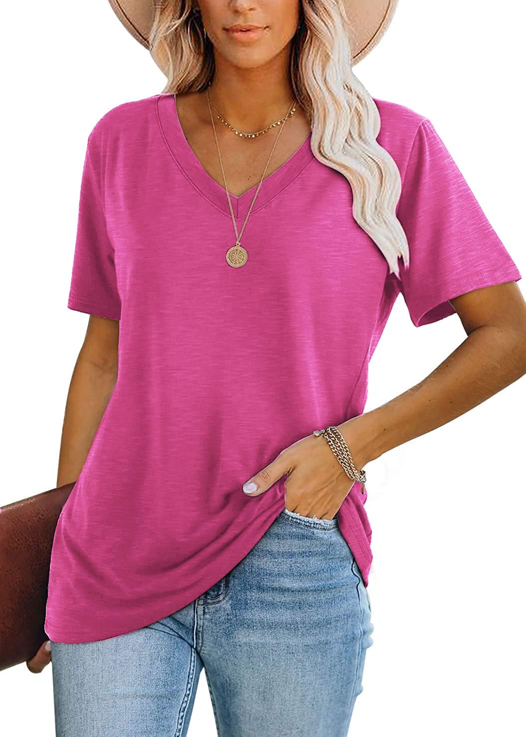 Womens Tops Casual Basic T Shirt (BUY 2 FREE SHIPPING)