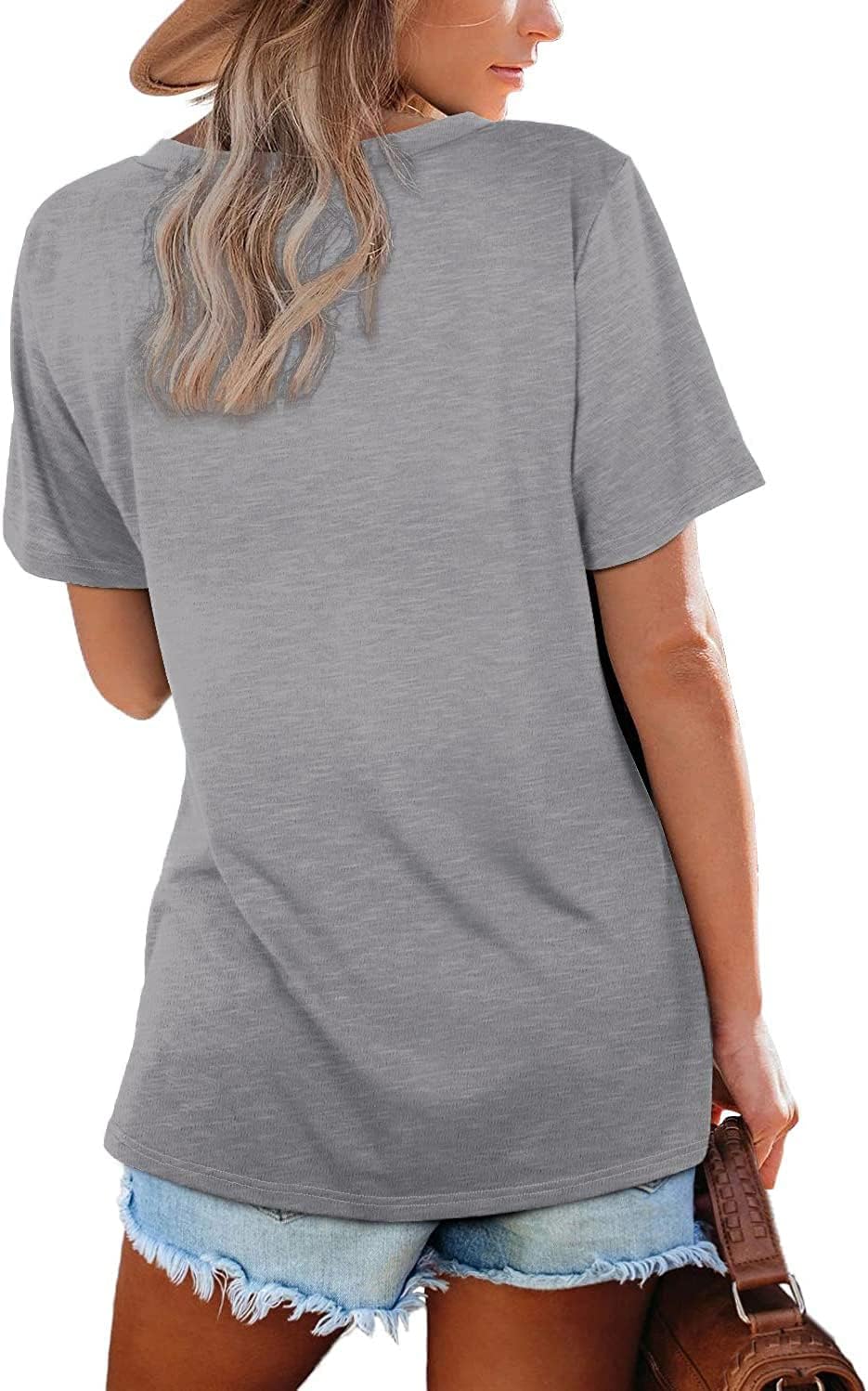 Womens Tops Casual Basic T Shirt (BUY 2 FREE SHIPPING)
