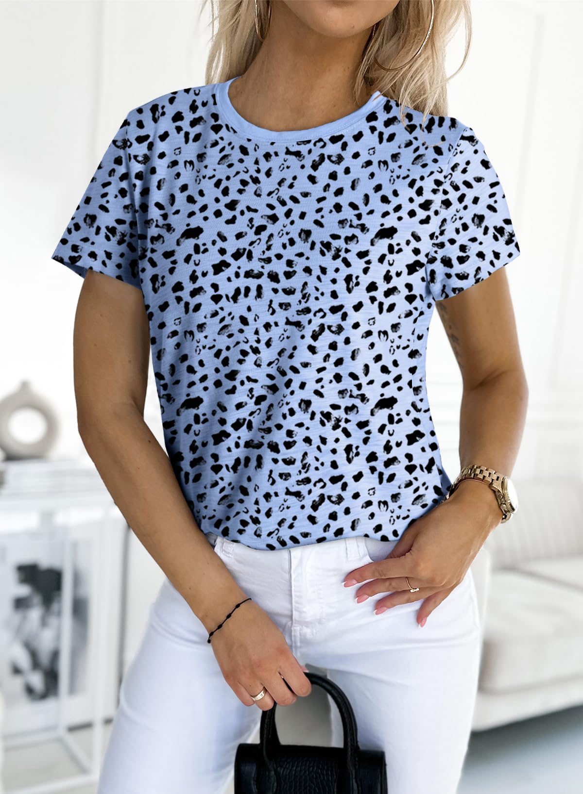 Women's Polka Dot Print Short Sleeve T-Shirt(Buy 3 Free Shipping)