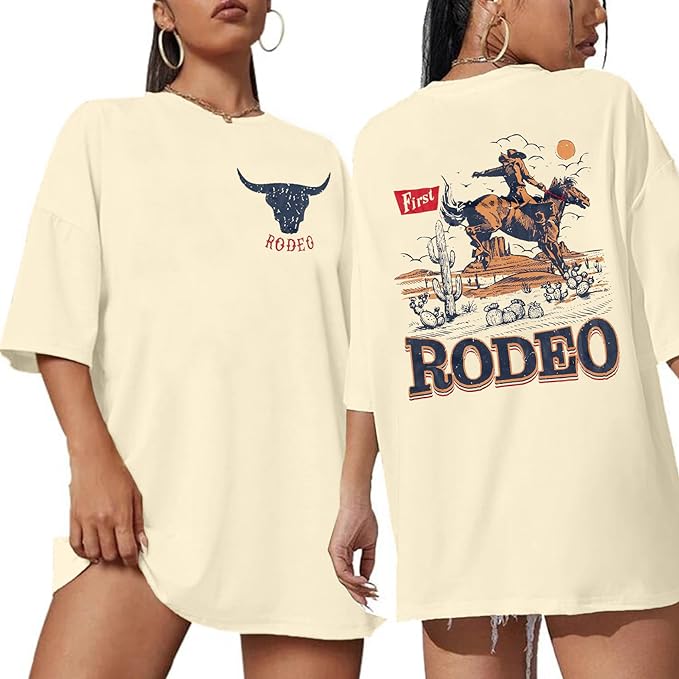 HOT-SALE Women Casual Graphic Rodeo T-Shirt(Buy 2 Free Shipping)