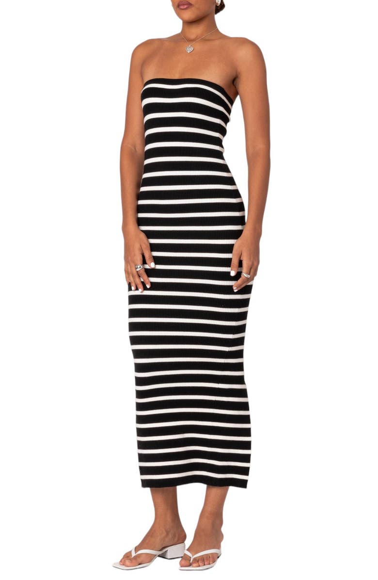 Stripe Strapless Maxi Dress(Buy 2 Free Shipping)