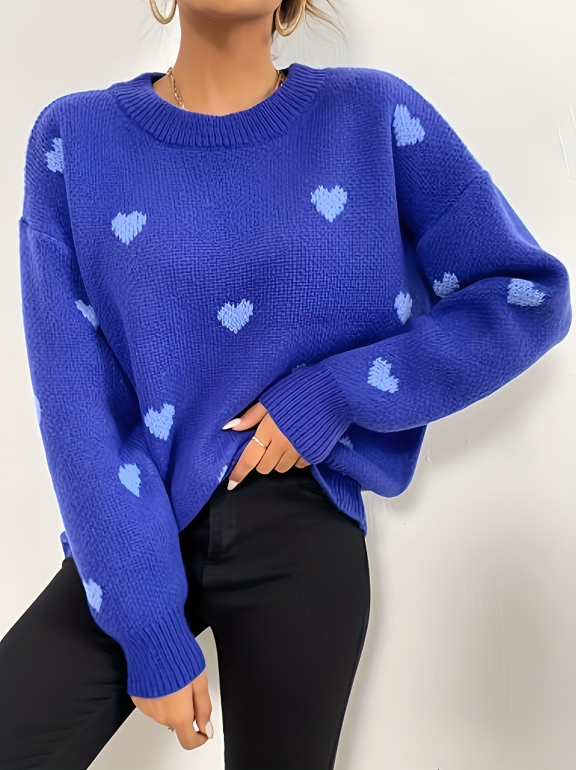 Love Heart Valentine Knit Sweater
